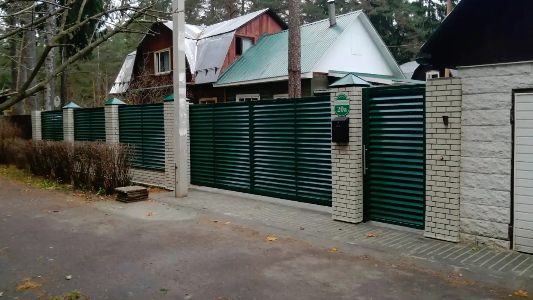 Фото 4 Забор жалюзи ЭКО-Z RAL6005 Зеленый Мох двусторонний