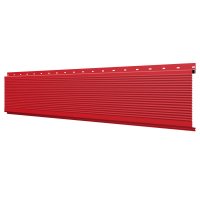 Линеарная потолочно-стеновая панель РИФЛЕНАЯ усиленная RAL3020 Красный
