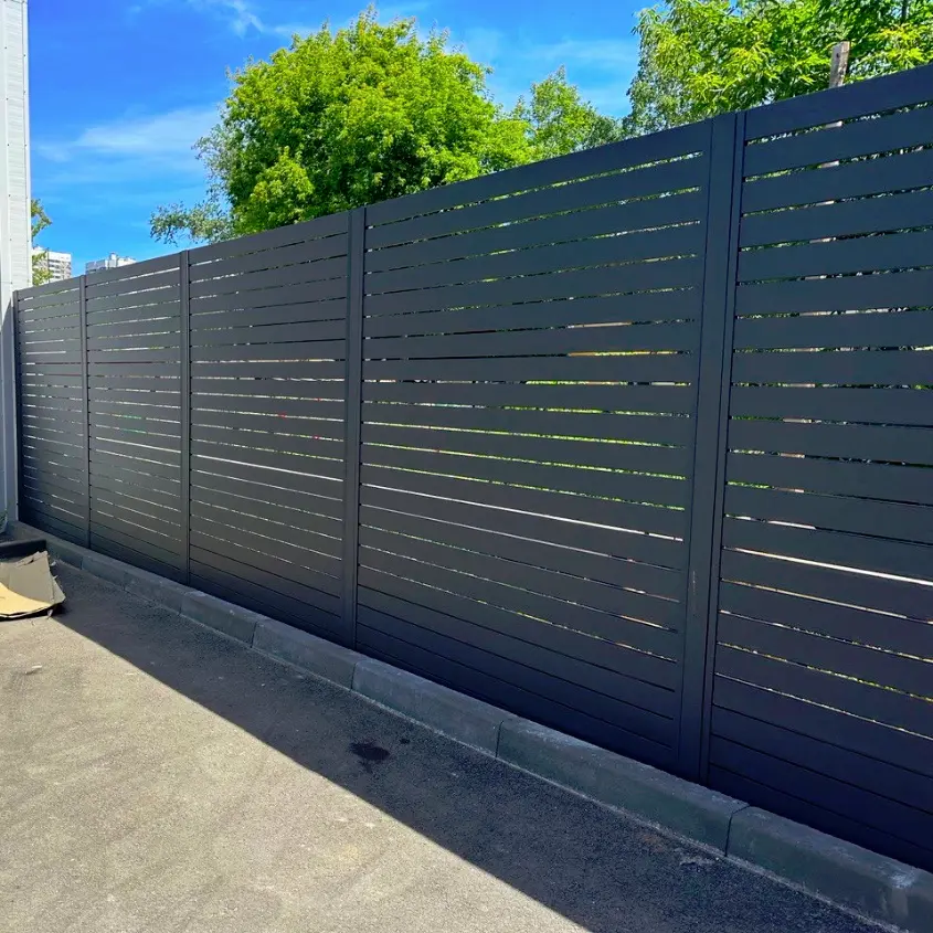 Фото 1 забор ранчо металлопланкен RAL 7024 МАТТЕ Серый Графит