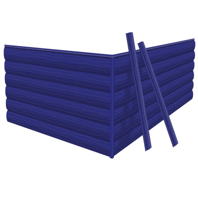 Фото сайдинга металлического (металлосайдинга) царьсайдинга Бревно Рубленое 4Д RAL5002 Синий ультрамарин для фасада дома