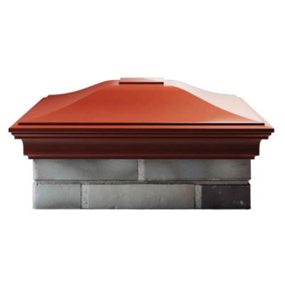 Колпак Монблан Красный на столб 2х2 кирпича фото 3