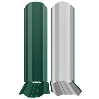 Штакетник металлический ЭКО М-образный 95мм RAL6005 Зеленый мох фото профиля