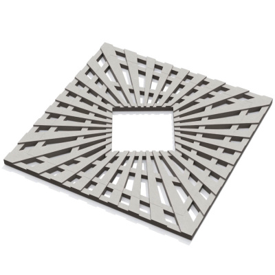 Приствольная решетка ПП ZKING ATMOSPHERE 1200х1200мм Бежевая 2