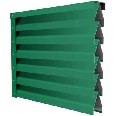 Ламель Реснички RAL6029 Зеленая Мята двустороннего забора